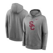 USC Trojans Men's Nike Gray SC Interlock Club Fleece Pullover Hoodie